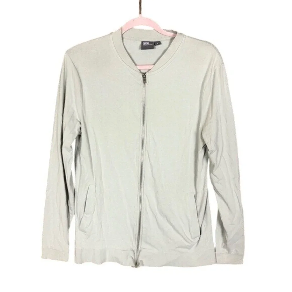 ASOS women's Gray Bomber Style Zip Up Cardigan Jacket Size Medium